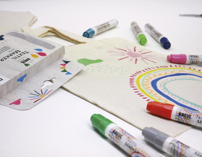 Kreul Set 5 rotuladores Textil Marker KREUL mediano JUNIOR