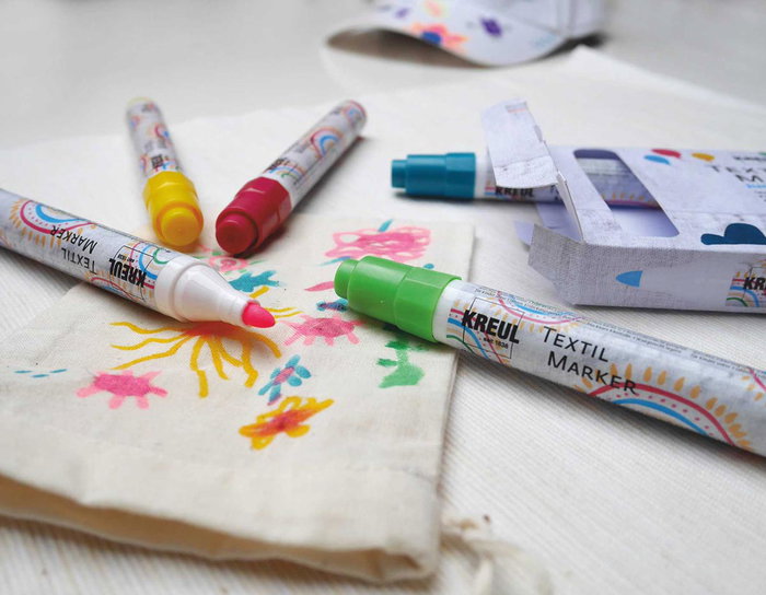 Kreul Set 5 rotuladores Textil Marker KREUL mediano JUNIOR