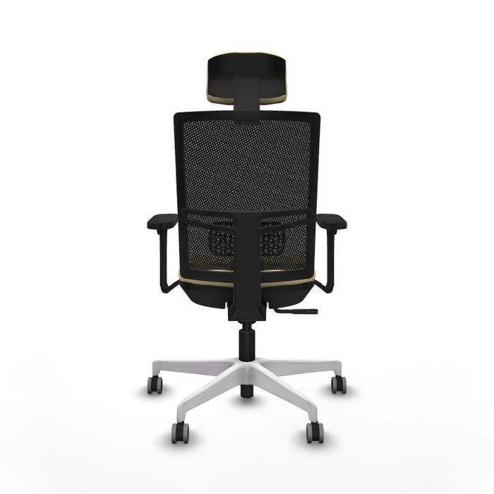 PIQUERAS Y CRESPO Silla de oficina Yunquera con mecanismo Sincro, Crema y Negro PIQUERAS Y CRESPO Silla de oficina Yunquera con mecanismo Sincro, Crema y Negro