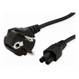 VALUE Netzkabel para Notebook, 3-polige Buchse, Länge 3 m, schwarz