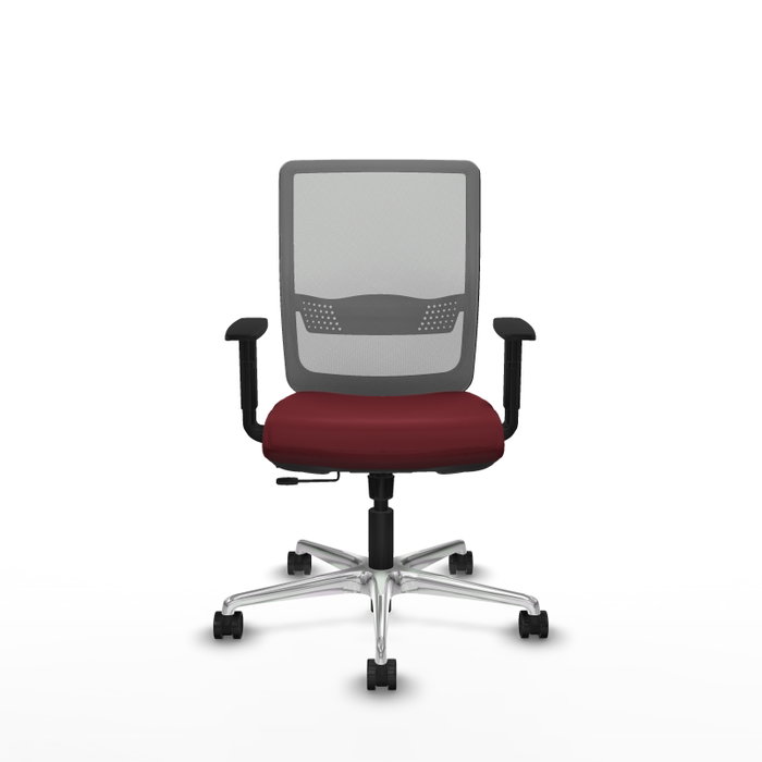 PIQUERAS Y CRESPO Silla de oficina Haches Granate y Gris