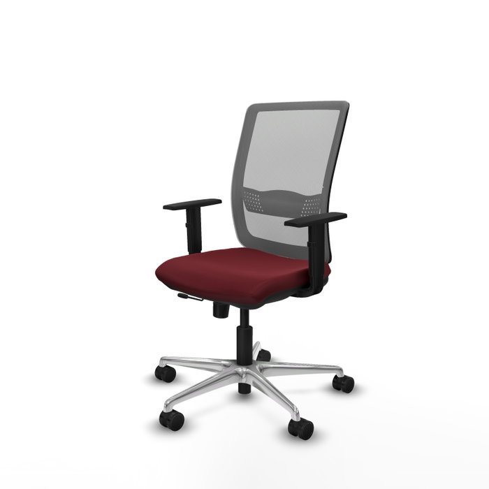 PIQUERAS Y CRESPO Silla de oficina Haches Granate y Gris