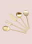 Hermia CKB0254 Juego de Servicio de Cocina de 5 Piezas en Acero Inoxidable Dorado - Elegante y Duradero
