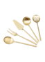 Hermia CKB0254 Juego de Servicio de Cocina de 5 Piezas en Acero Inoxidable Dorado - Elegante y Duradero