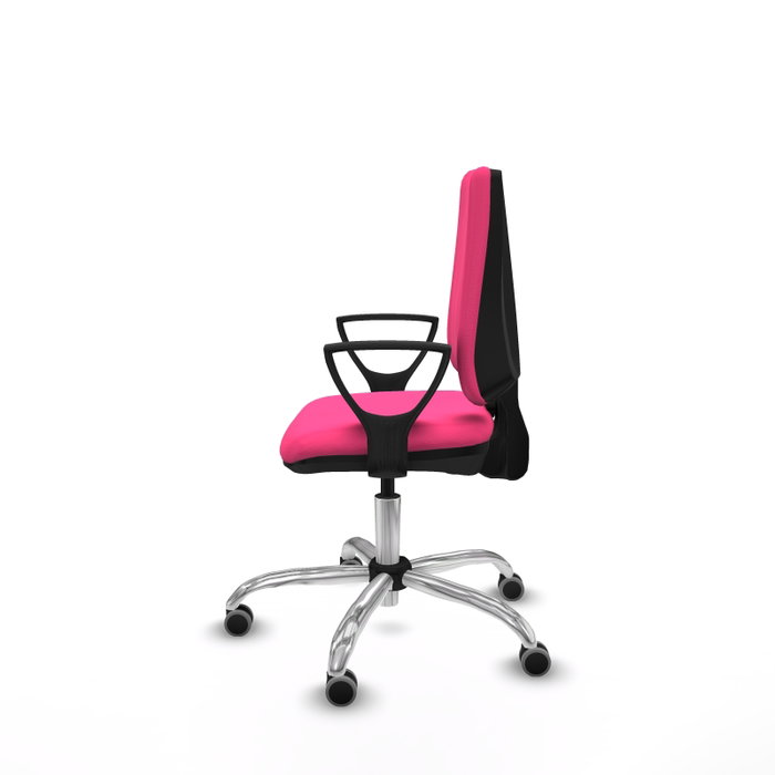 PIQUERAS Y CRESPO Silla de oficina Elche Rosa con Brazos Fijos