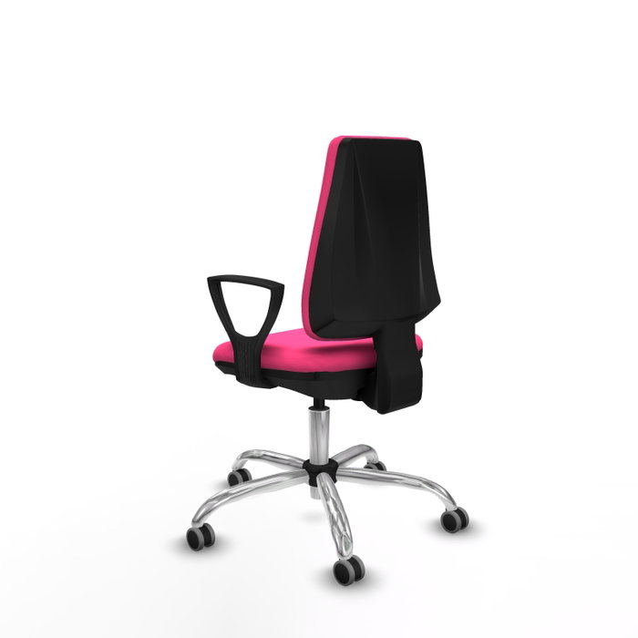 PIQUERAS Y CRESPO Silla de oficina Elche Rosa con Brazos Fijos