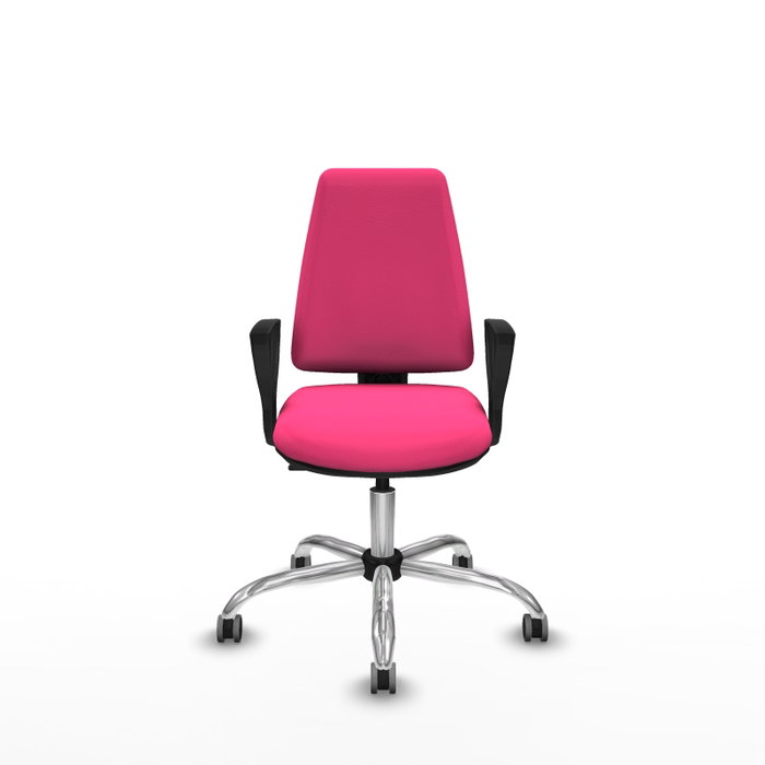 PIQUERAS Y CRESPO Silla de oficina Elche Rosa con Brazos Fijos