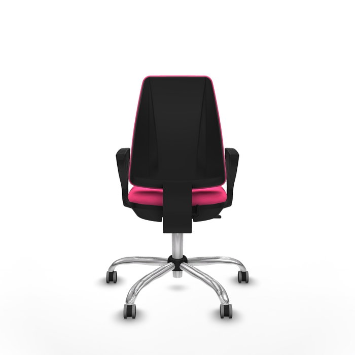 PIQUERAS Y CRESPO Silla de oficina Elche Rosa con Brazos Fijos