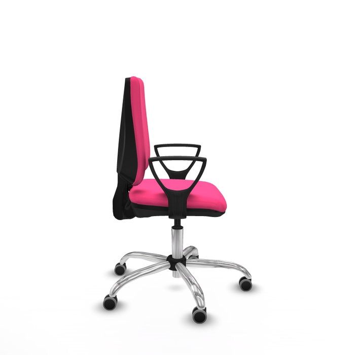 PIQUERAS Y CRESPO Silla de oficina Elche Rosa con Brazos Fijos