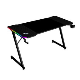 Mars Gaming MGD-X140RGB - Escritorio Gaming 140x60 cm, RGB ARGB con Mando, Fibra de Carbono, Estructura Acero, Negro