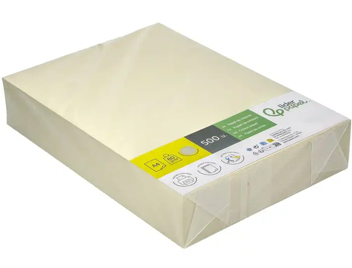Liderpapel Papel de color DIN A4 Crema 80 g 500 hojas