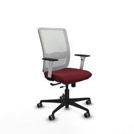 PIQUERAS Y CRESPO Silla de oficina Haches Granate y Blanco