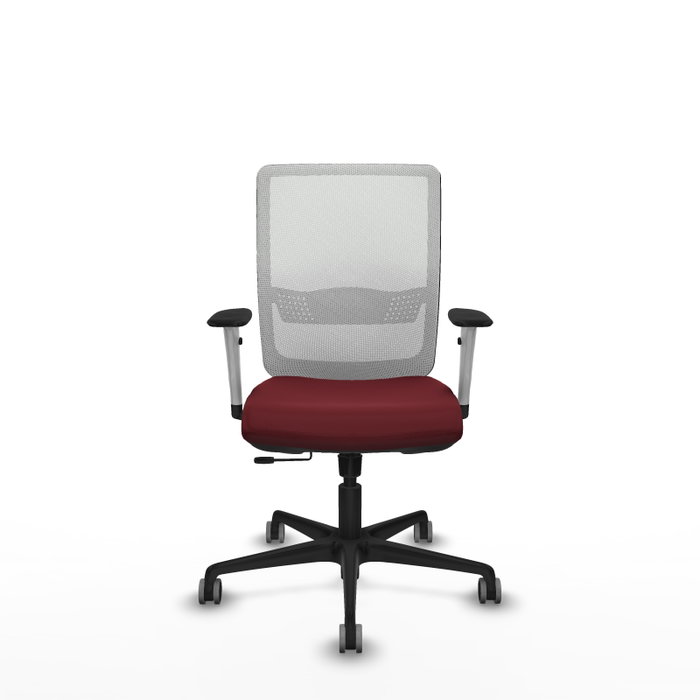 PIQUERAS Y CRESPO Silla de oficina Haches Granate y Blanco
