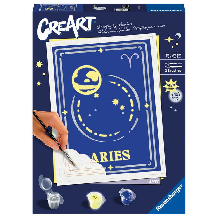 Ravensburger CreArt Kit de pintura por números Zodiac: Aries Ravensburger CreArt Kit de pintura por números Zodiac: Aries