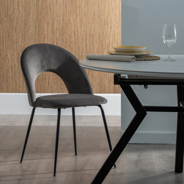 Ixia Silla Taupe Tejido-Metal Contract