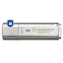 Kingston IronKey Locker+ 50 IKLP50/128GB - Pendrive USB 3.2 Gen 1 (USB-A) 128 GB, Cifrado Hardware AES-256, FIPS 197, Metal, Plata