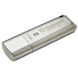 Kingston IKLP50 Memoria USB 3.2 128GB IronKey con Cifrado AES - Hasta 145 MB/s Lectura - Color Gris