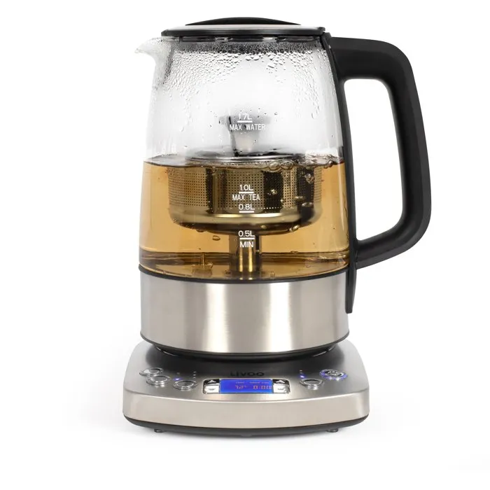 Livoo Hervidor Automático DOD209 2200 W 1.7 L Vidrio/Acero Inoxidable 3 Modos Predefinidos