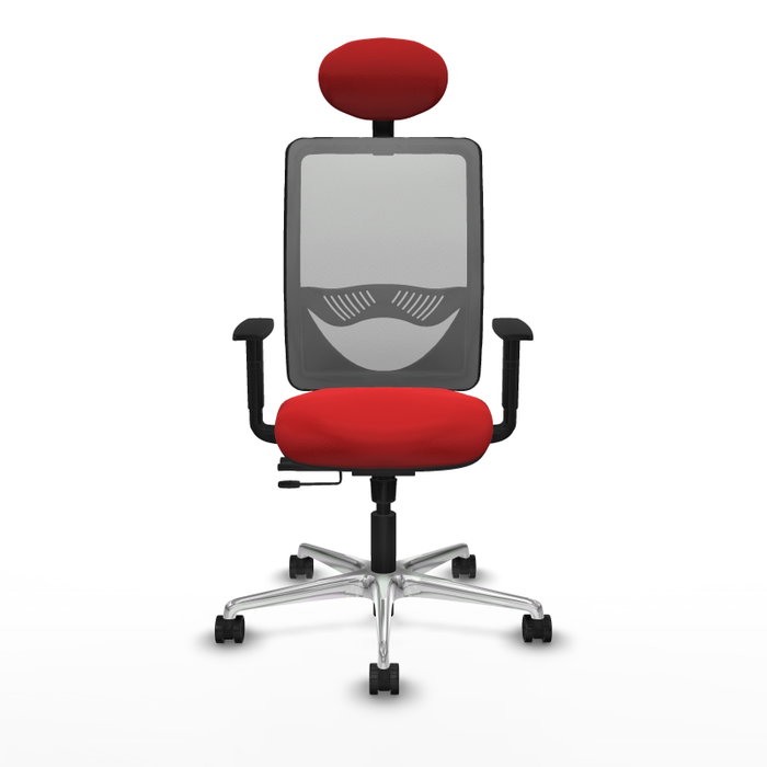 PIQUERAS Y CRESPO Silla de oficina Zulema Rojo/Gris con Mecanismo Sincro/Traslack PIQUERAS Y CRESPO Silla de oficina Zulema Rojo/Gris con Mecanismo Sincro/Traslack