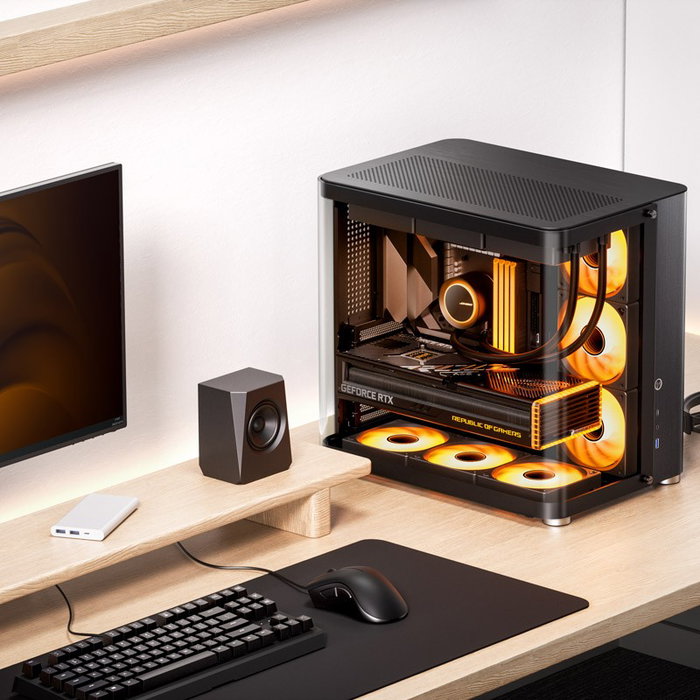 Jonsbo TK-2 2.0 Midi-Tower con Vidrio Templado, Negro