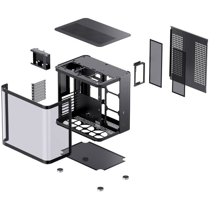 Jonsbo TK-2 2.0 Midi-Tower con Vidrio Templado, Negro