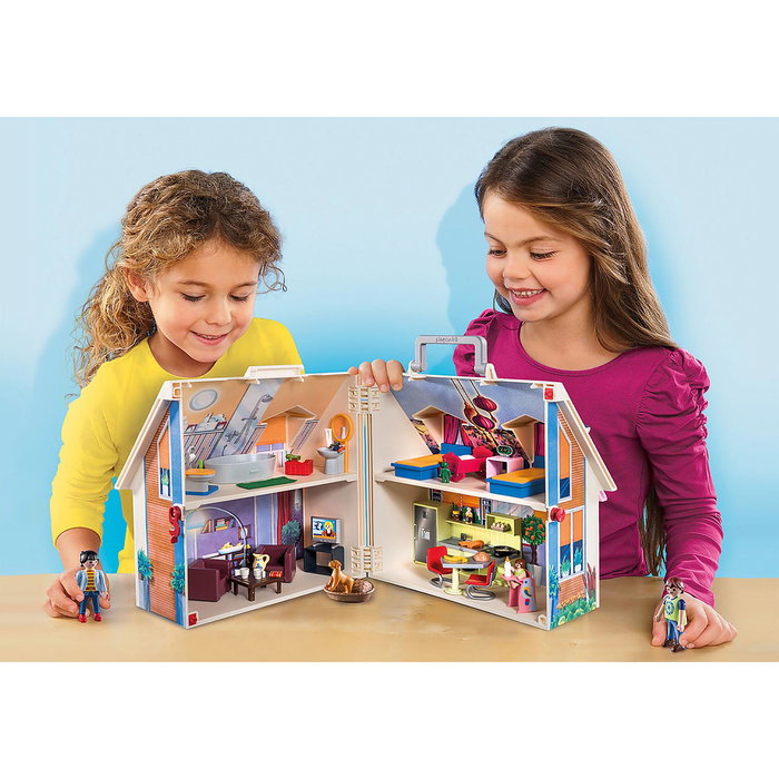 Playmobil Casa de Muñecas Maletín 70985 Plegable con Figuras y Accesorios para +4 Años