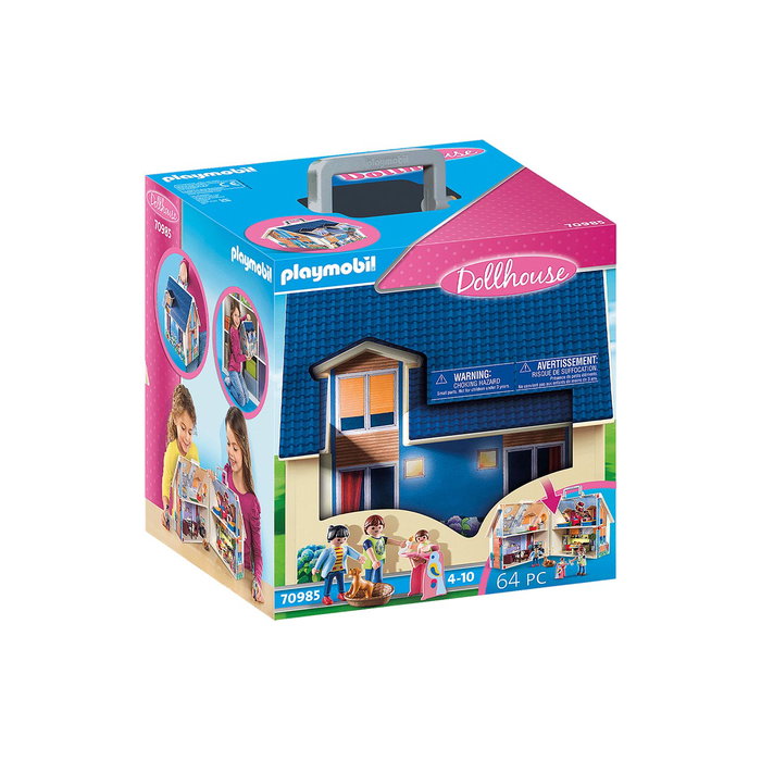 Playmobil Casa de Muñecas Maletín 70985 Plegable con Figuras y Accesorios para +4 Años