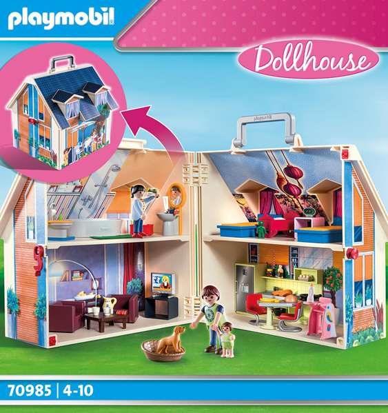 Playmobil Casa de Muñecas Maletín Dollhouse para Niños a Partir de 4 Años