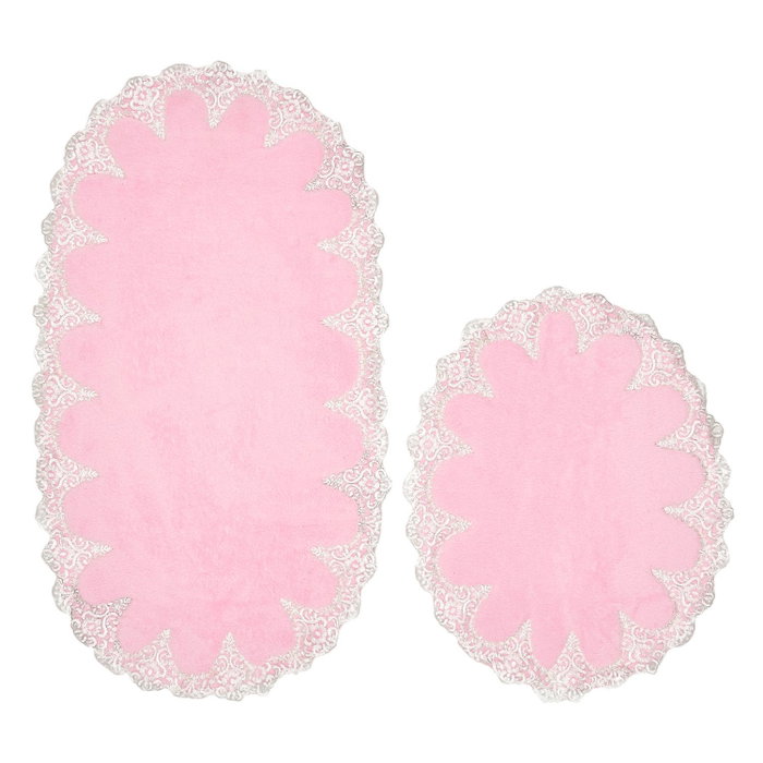 Mijölnir Zara - Pink Juego de Alfombrillas de Baño de 2 Piezas, Suaves y Antideslizantes, 100% Poliéster, Rosa, 55x65 cm y 65x115 cm Mijölnir Zara - Pink Juego de Alfombrillas de Baño de 2 Piezas, Suaves y Antideslizantes, 100% Poliéster, Rosa, 55x65 cm y 65x115 cm