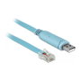 DeLOCK Adaptador USB 2.0 Tipo-A a Serial RS-232 RJ45 de 2 m Azul