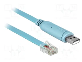 DeLOCK Adaptador USB 2.0 Tipo-A a 1 x Serial RS-232 RJ45, 2 m, Azul