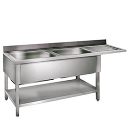 OMS Fregadero 2 Cubas y 1 Escurridor 1800x700 mm
