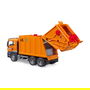 Bruder Camión de Basura MAN TGS Escala 1:16 de Plástico, Color Negro y Naranja, Recomendado para 3 Años