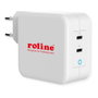 ROLINE Cargador USB 100W con 2 Puertos Tipo C (PD) GaN, Blanco
