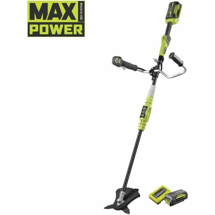 Ryobi Desbrozadora con Manillar, Batería 36 V 4,0 Ah y Cargador Ryobi Desbrozadora con Manillar, Batería 36 V 4,0 Ah y Cargador