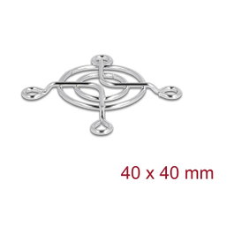 DeLOCK 67304 Rejilla del ventilador 40 x 40 mm Plata