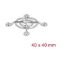 DeLOCK 67304 Rejilla del ventilador 40 x 40 mm Plata