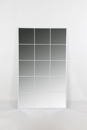 DKD Home Decor Espejo Ventana Blanco de Hierro y Cristal