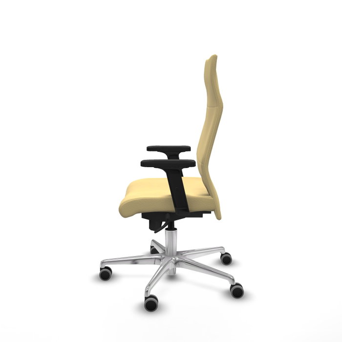 PIQUERAS Y CRESPO Sillón Albacete con Mecanismo Sincro, Similpiel Crema