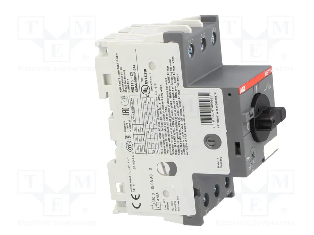 ABB MS116-25 Interruptor motorizado 12,5kW 208÷690VAC