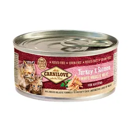 Carnilove Feline Kitten Pavo y Salmón Alimento Húmedo para Gatos Bebé en Caja de 12 Unidades x 100 gr