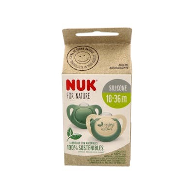 NUK Chupete For Nature 18-36 Meses Silicona Pack 2 Unidades NUK Chupete For Nature 18-36 Meses Silicona Pack 2 Unidades