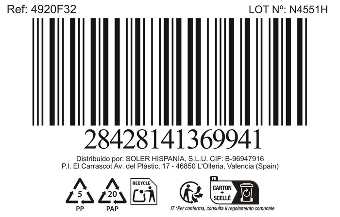 La Mediterranea Mug 'Alerre' - Taza Cerámica 100 ml - Ø 6.5 x 7.7 cm (36 Unidades)