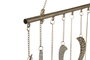DKD Home Decor Decoración Colgante Hierro Lunas Dorado