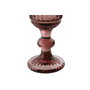 DKD Home Decor Set de 6 Copas de Cristal Rayado Rosa 160ml