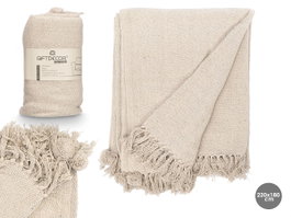 GIFTDECOR Multiusos Pompon Natural 180x220cm