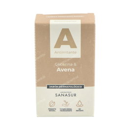 SANASUR Jabón Glicerina Avena 100gr - Ideal para Pieles con Acné, Psoriasis, Urticaria y Dermatitis
