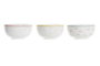 DKD Home Decor Set de Cuencos Vichy Sweet de Dolomita, Surtido de Colores
