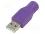 GOOBAY Adaptador USB A a PS/2 con toma de corriente violeta