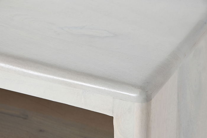 DKD Home Decor Mueble TV Blanco Mango 140x40x60 cm con 2 Puertas y 1 Estante